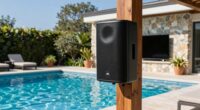 poolside speaker tv placement