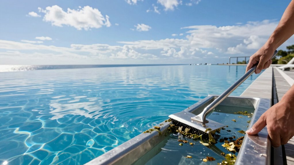 regular trough cleaning maintains water quality