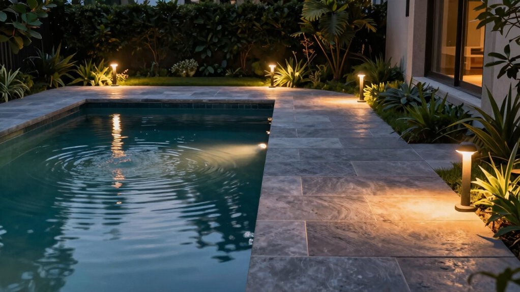 strategic pool lighting placement