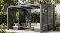 top aluminum louvered pergolas