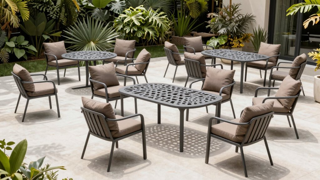 top aluminum patio sets