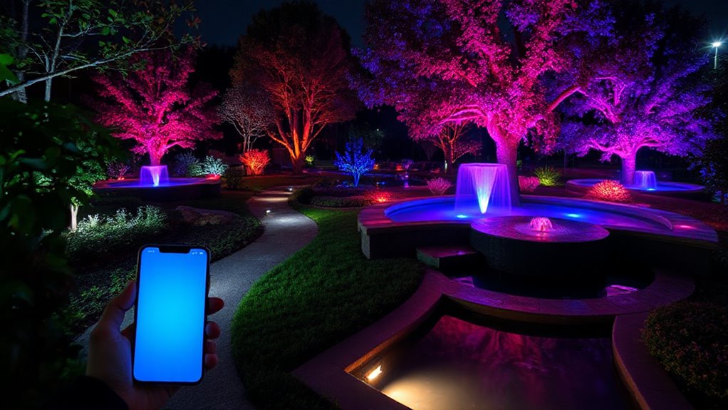 top app controlled rgb landscape lights