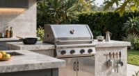 top built in outdoor grills