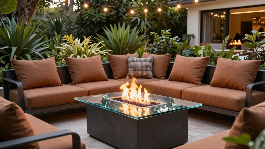 top outdoor fire table sets