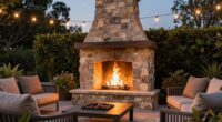 top outdoor patio fireplace ideas