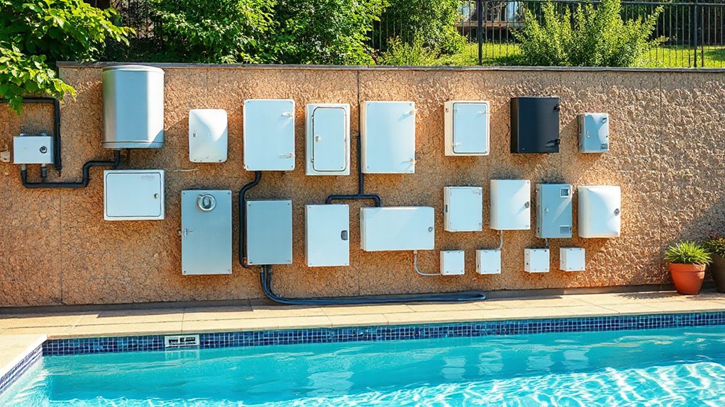 top outdoor pool electrical boxes
