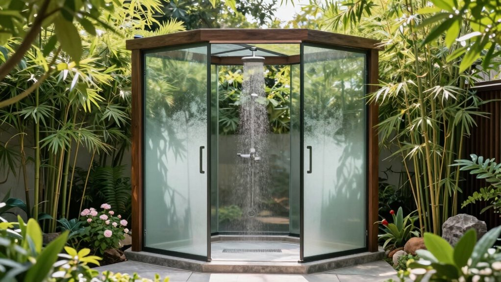 top outdoor shower privacy