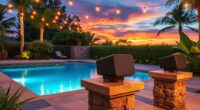 top pool area outdoor speakers