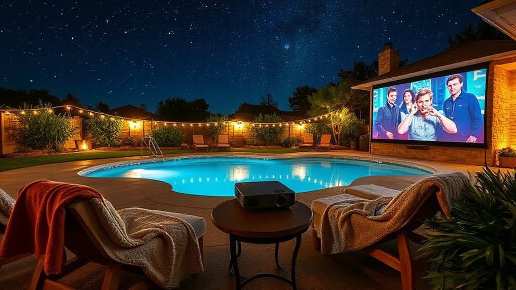 top pool movie projectors