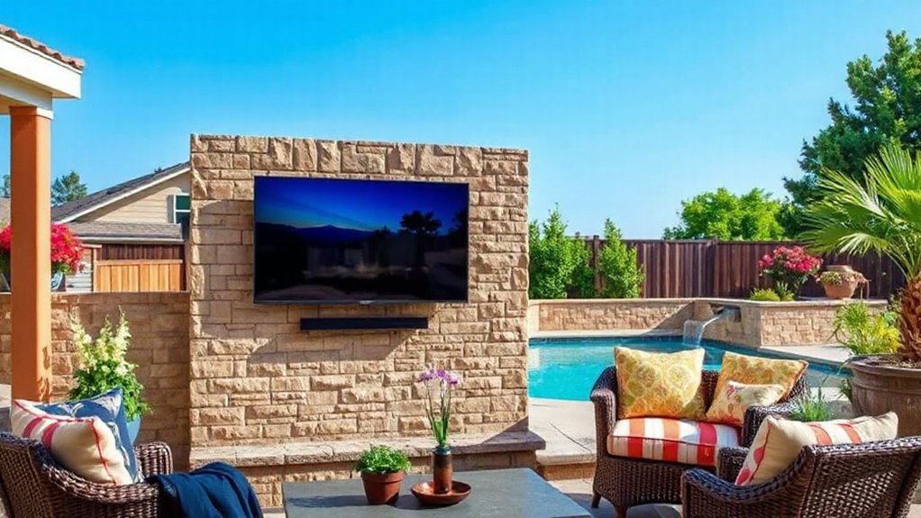 top pool patio outdoor tvs