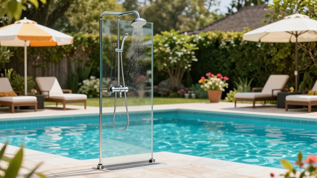 top pool shower kits