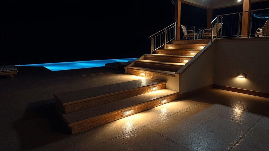 top pool stair lighting kits