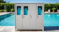 top pool towel storage cabinets