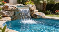 top pool waterfall spillways