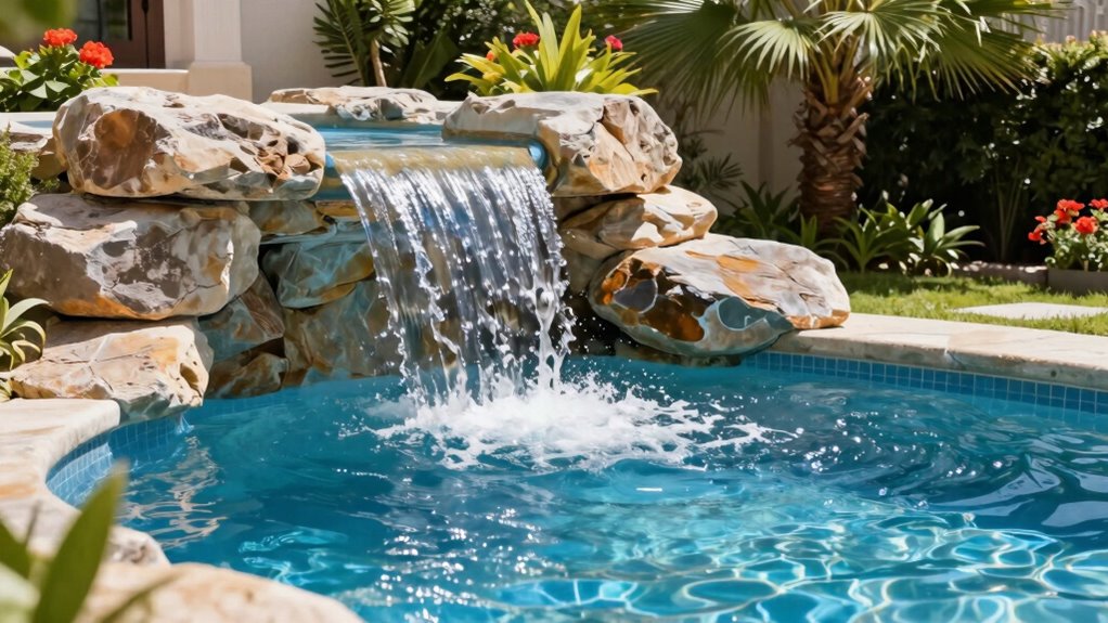 top pool waterfall spillways