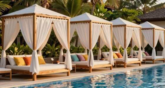 top poolside cabana canopies