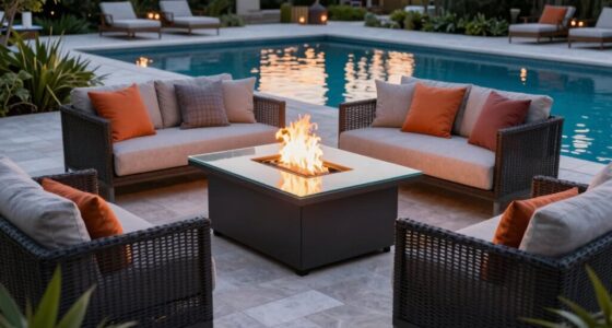 top poolside fire pit tables