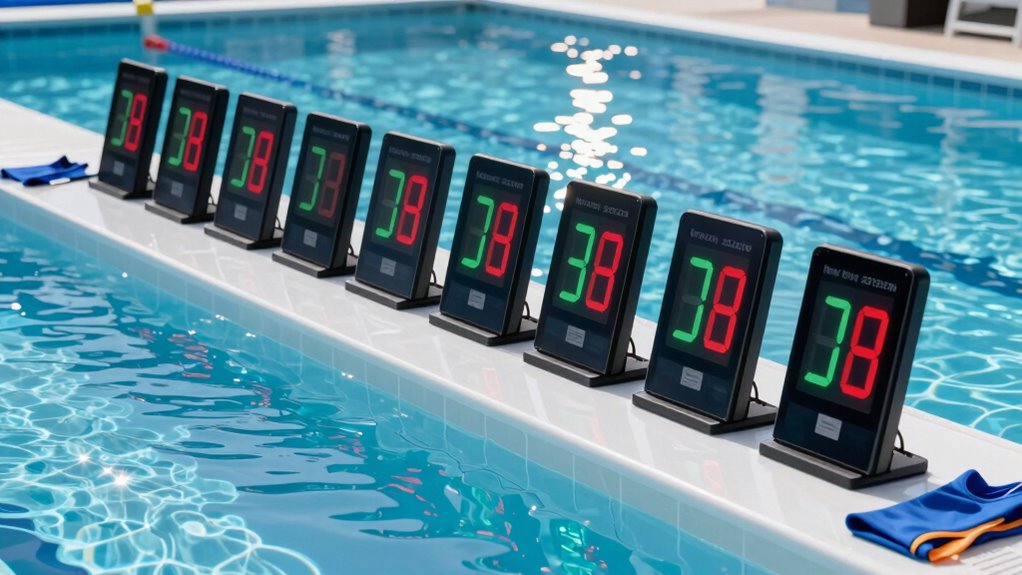 top poolside race clocks