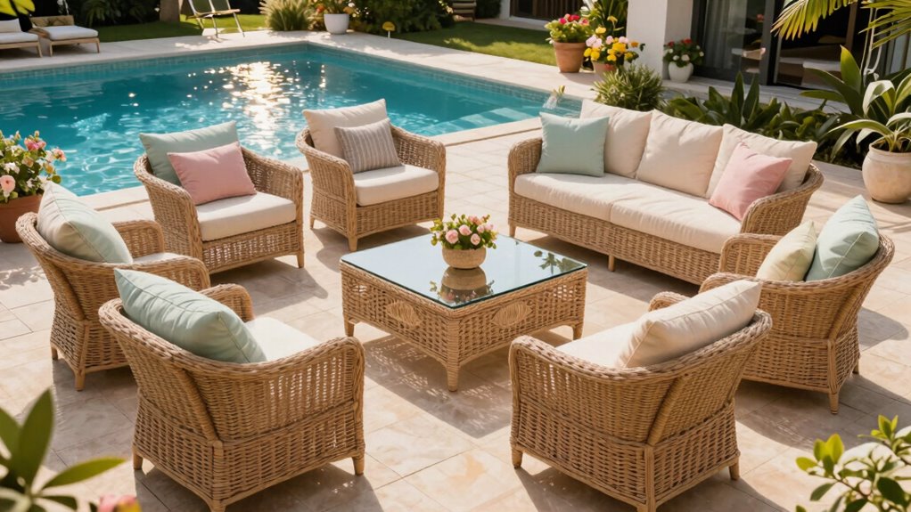 top wicker poolside furniture