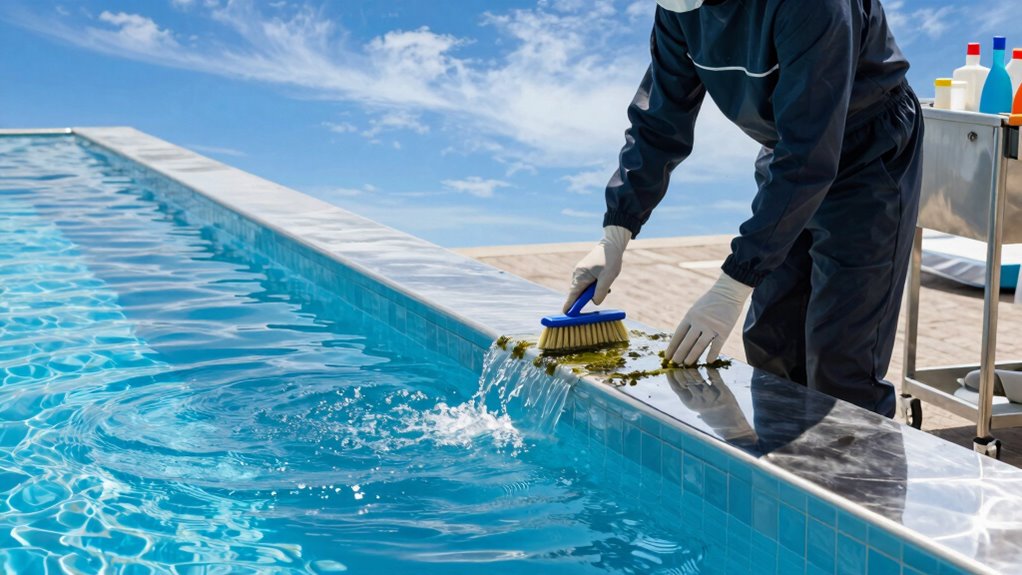 trough cleaning prevents algae