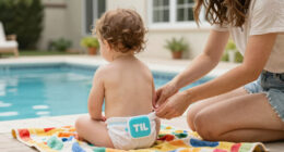 TIL swim diapers let the pee go in the pool, they are actually designed to