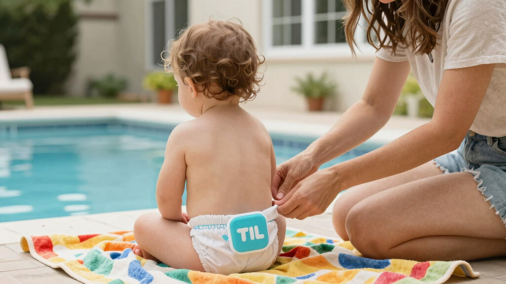 TIL swim diapers let the pee go in the pool, they are actually designed to