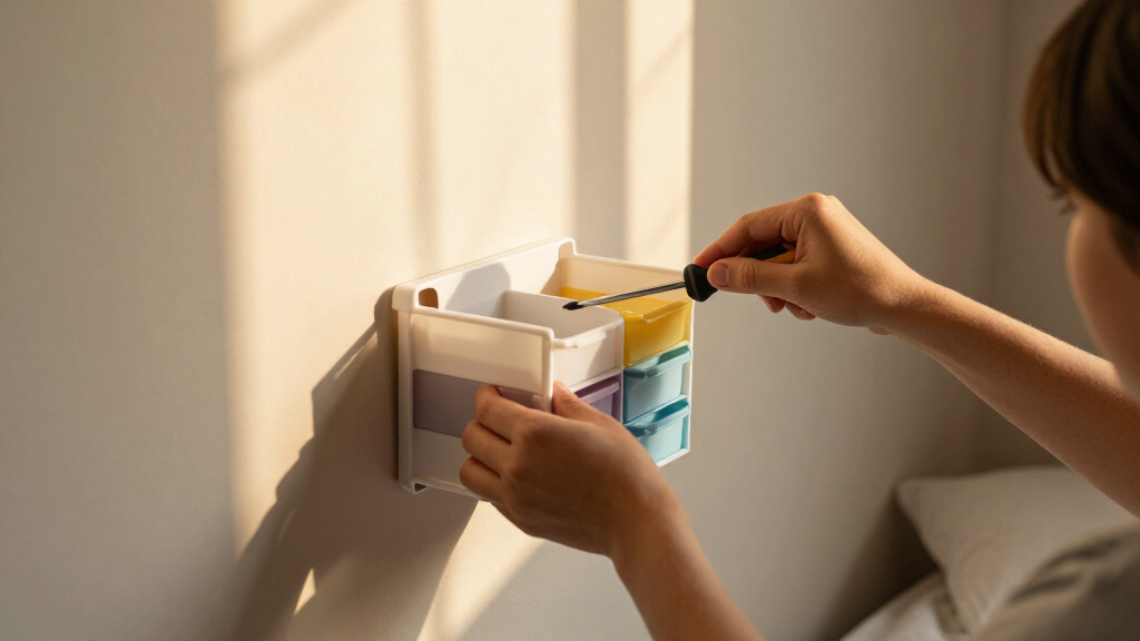 I’m Putting A Drawer Organizer On My Bedroom Wall, And It’s The Smartest Storage Trick