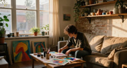 This 500-Square-Foot Studio Doubles As An Artist's Home And Workspace