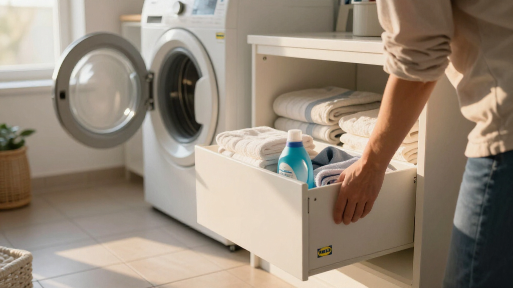A Laundry Room Was An Eyesore Until IKEA Cabinets Gave It An Organized Redo