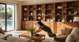 A Wall Of Cabinets Did More Than Add Storage To This Living Room