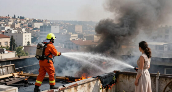 Fire Erupts On Roof Of Ankara Building