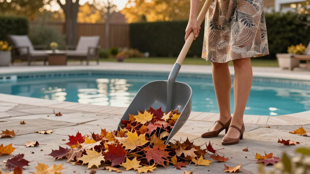 Raking Leaves Is My Least Favorite Fall Garden Job, But This Clever Scoop Clears A Whole Patio In Just A Few Swipes